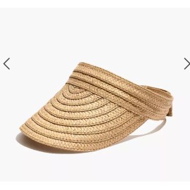 Madewell Women's Packable Braided Straw Sun Visor One Size NE961