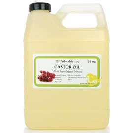 Premium Castor Oil Pure Organic Cold Pressed Virgin 32 Oz/ 1 Quart / 2 LB