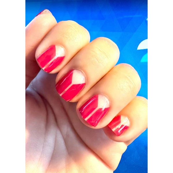 ManiCURE Nail Polish Negative Space Design ManiCURE Real Nail Polish