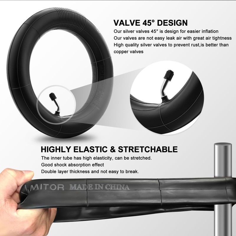 Amitor 10 x 2.125 E Scooter Inner Tube Thickened, 10