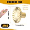 QTMMC 2 Pack Gold Cabinet Knobs Brushed Gold Knobs Doors