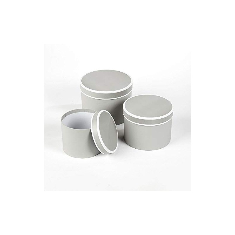 Round Couture Range Lined Flower Hat Boxes Set of 3
