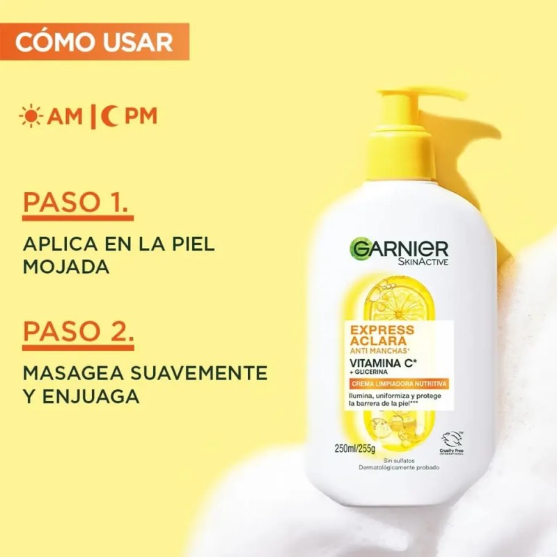 Gel Limpiador Hidratante Garnier Vit C Express Aclara