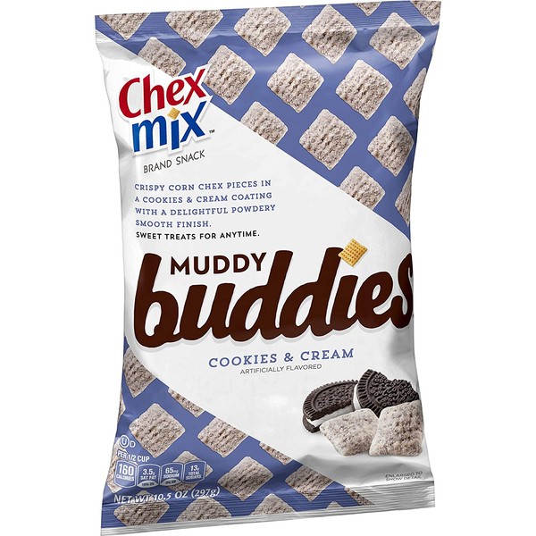 Chex Muddy Buddies Snack Mix, Cookies/Cream, 10.5 Ounce