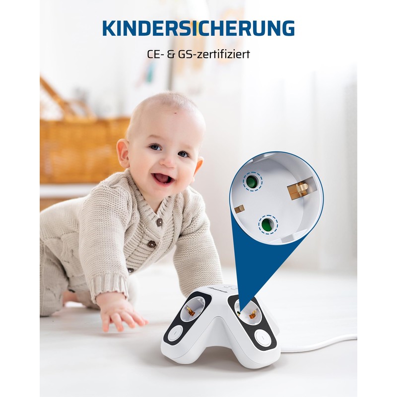 DEWENWILS Power Strip Single Switchable DHOU404H