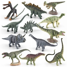 Pack of 12 Dinosaur Figures Toy, Realistic Dinos Toy, Small Dinosaur Figures, Educational Toy for Children, Dinosaur Toy for Children's Day, Gifts, Christmas Party Decoration