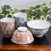Couples Rice Bowl, Teacup, Pair of Tableware Set, Kutani Ware,