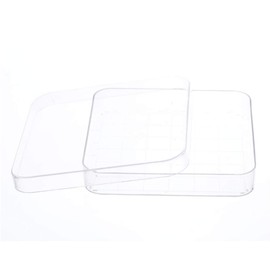 Scicalife 10 Sets Square Petri Dish with Lids, Plastic Material, Container for School Lab Science Experiment