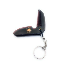 G.B.S Handmade Saw-cut Men's Beard Mustache Folding Comb - with Key chain - Relax Scalp- Styling For All Length Hair Types - Travel Kit Sized for Grooming | Effortless Glide: Polished | Fine-Tooth