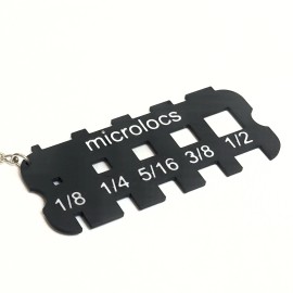 Microlocs Sizing Tool - Micro Locs Measuring Tool, Ruler for Locs - Black