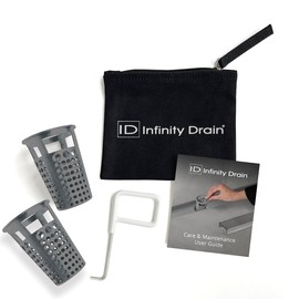 Infinity Drain HMK-65-2D Hair Maintenance Kit. Includes maintenance guide, DKEY Lift-out key, and HB 65 Hair Basket.