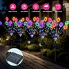 Lmtocs Solar Easter Decorations Outdoor Stake Lights, 2 Packs 16LED