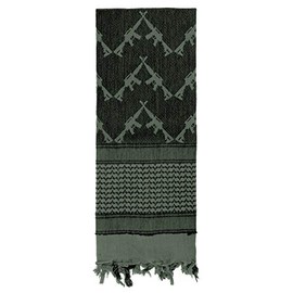 Rothco Crossed Rifles Shemagh Tactical Scarf, Foliage Green, 42"x42"