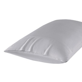 bienDo Cushion Covers 40 x 60 cm, Set of 2, Made of Bamboo, Soft and Smooth Like Mulberry Silk, More Breathable than Cotton, Light Grey, Cooling, Hypoallergenic, Especially Soft Silk Pillowcase