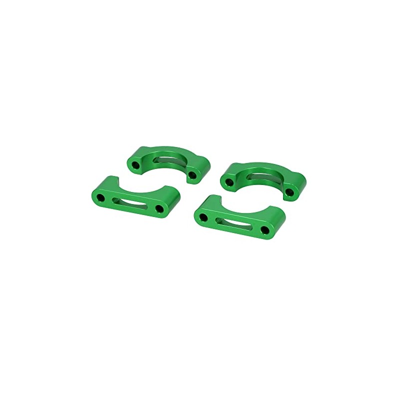 Set: CNC clamps for fenders, green anodized, for drum brake