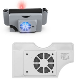 GOWENIC Ventilador de Refrigeración para Switch OLED, Consola de Juegos, Radiador, Iluminación Colorida con Cable de Carga, Ventilador para Switch OLED Dock