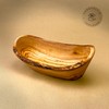 Olive wood bowl, baguette bowl, oblong in natural cut from