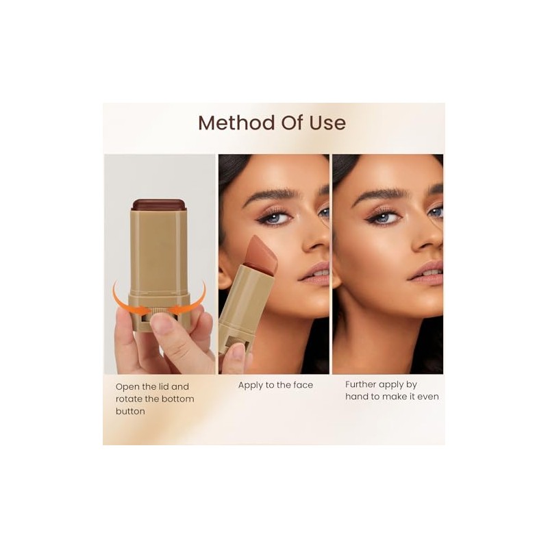 Base Maquillaje Barra Skin Tint Ligera Larga Duración Impermeable