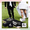 JolliLudo 11 Pcs Wedding Cornhole Set for Reception, Mr &