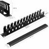 1U Cable Management Rack with Mounting Screws, 12 Slot/24 Port