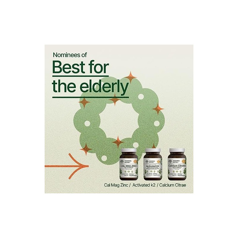 Natural Nutra Calcium Citrate with Vitamin D3, Supplement for Bone