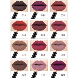 12pcs/set Lip Liner Pen, Professiona Lipstick Pen Impermeable Larga duración Lip Liner Pencil Lipliner Pen Maquillaje Cosmético