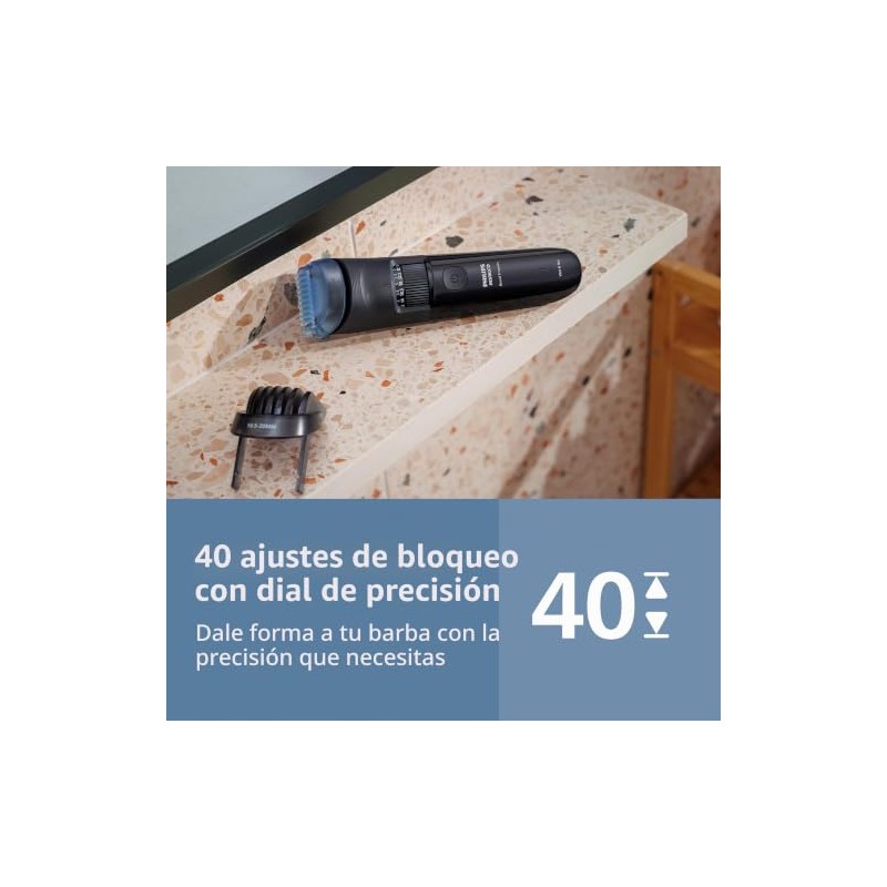 Recortadora de Barba Norelco Philips 3000, 40 Dial de Precisión