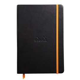 Rhodiarama Webbie Notebook, A5, Lined - Black