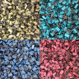 Mini Binder Clips, 5/8" / 0.6 inches / 15 mm a Little Bit Scratch Paper Clips 40 PCS (40 PCS, Mix)