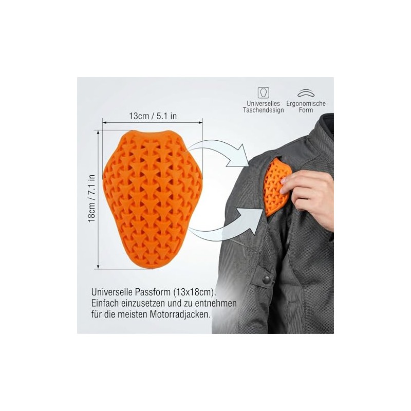 CE Motorrad Panzerung , CE-Zertifizierung Motorradjacke Einsätze Pad, Reitbekleidung eingebaute