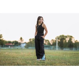 Funny Guy Mugs Youth Unisex Tear Away Pull On Pants - Post-Surgery Snap Button Elastic Waist Pants (Navy Blue, Youth Large)