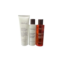 Terramar Kit de Cuidado del Cabello, Aceite Protector de Color con Argán y Camelia, Champú con Aceites de Argán y Macadamia, Mascarilla Intensiva con Algas, 3 Piezas