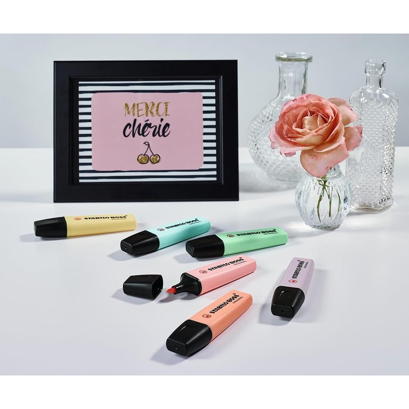 STABILO Boss Original Highlighters Pack of 5 Pastel Chisel Tip