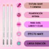 Kit 3 Pzas Lapiz Delineador Tono Blanco Mate Maquillaje Blanco