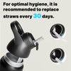 4-Pack Replacement Straws Compatible with ENCOOL 24oz Water Bottle
