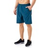 Men’s Sports Shorts, Quick-Drying, Lightweight, with Zip Pocket, peacock blue