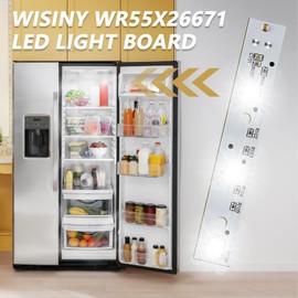WISINY WR55X26671 Refrigerators LED Light Bulb for GE Freezer Light Bulb Replacement and GE Led Refrigerator Light Bulb Replace PS11767930 AP6035586 4468532 EAP11767930