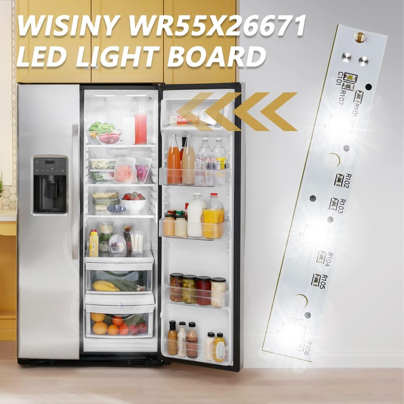 WISINY WR55X26671 Refrigerators LED Light Bulb for GE Freezer Light