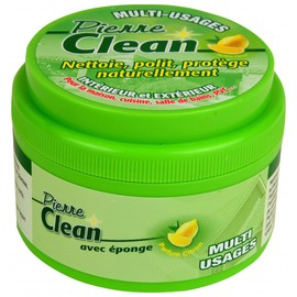 Pierre Clean Citrus Fragrance Product with Sponge, 600 g, Clay Based Product, Also Renovation Stone or Clay Stone, for Cleaning, Polishing, and Natural Protection