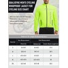 qualidyne Men’s Lightweight Cycling Jacket, Windproof Water-Resistant Bike Windbreaker with