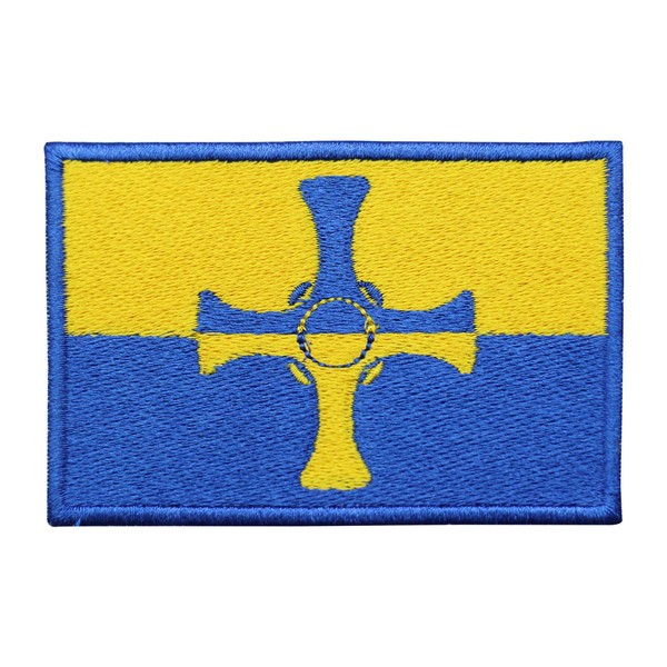 Durham County Flag Logo Iron On Sew On Embroidered Patch