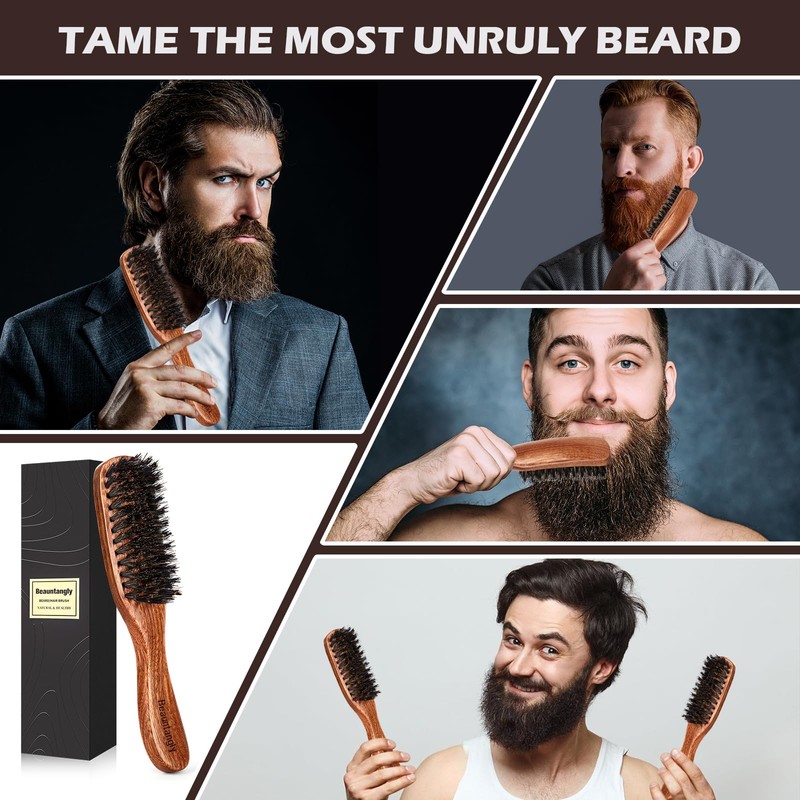Hair Brush for Men, 100% Boar Bristle Hair Brush for