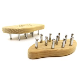 Gasa Non-Marking Guess Plate, S Shape, Hand Grasping Type, Taiwan Cypress Wood, Gasa Plate