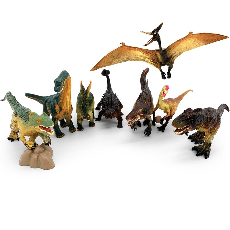 BIROHOSR Dinosaur Playset with 14" Indominus Rex & 8 Detailed