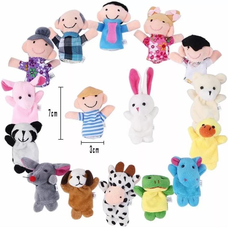 SANBREVE Títeres De Dedos Didácticos De Animales Y Familia 16