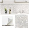 Peel and Stick Backsplash Mother of Pearl Tile, Yew &