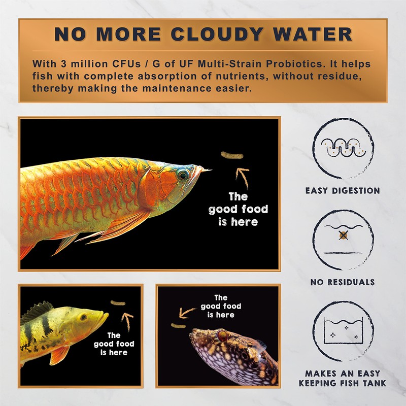 Ultra Fresh Monster Fish Food, Wild Sword Prawns, Floating Sticks