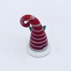 Pier 1 Glass Santa Hat Figurine Candy Cane Striped New