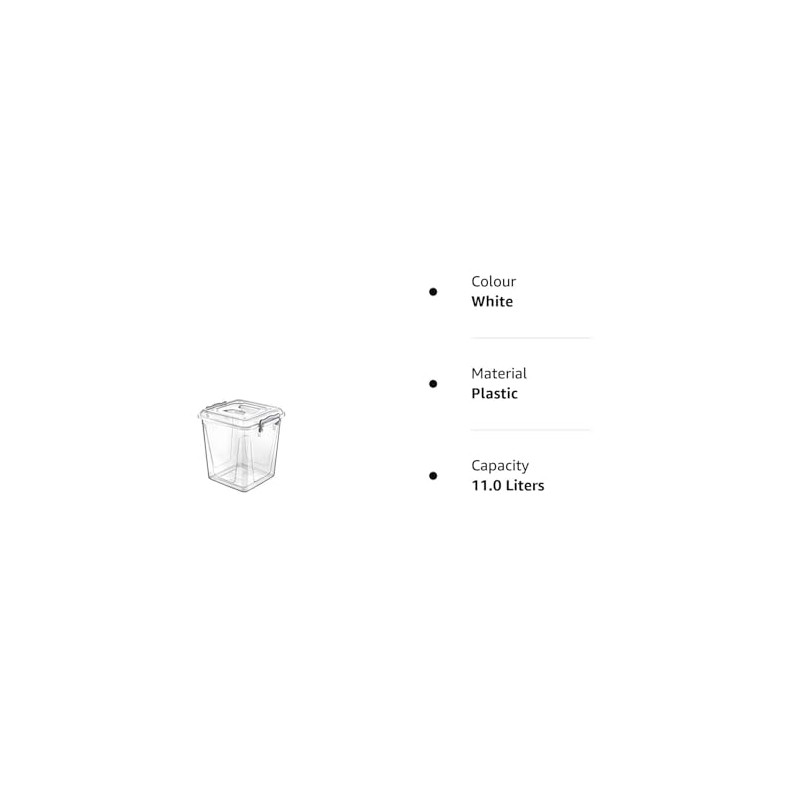 Hobby Life 11 Litre Plastic Pantry Box, Transparent