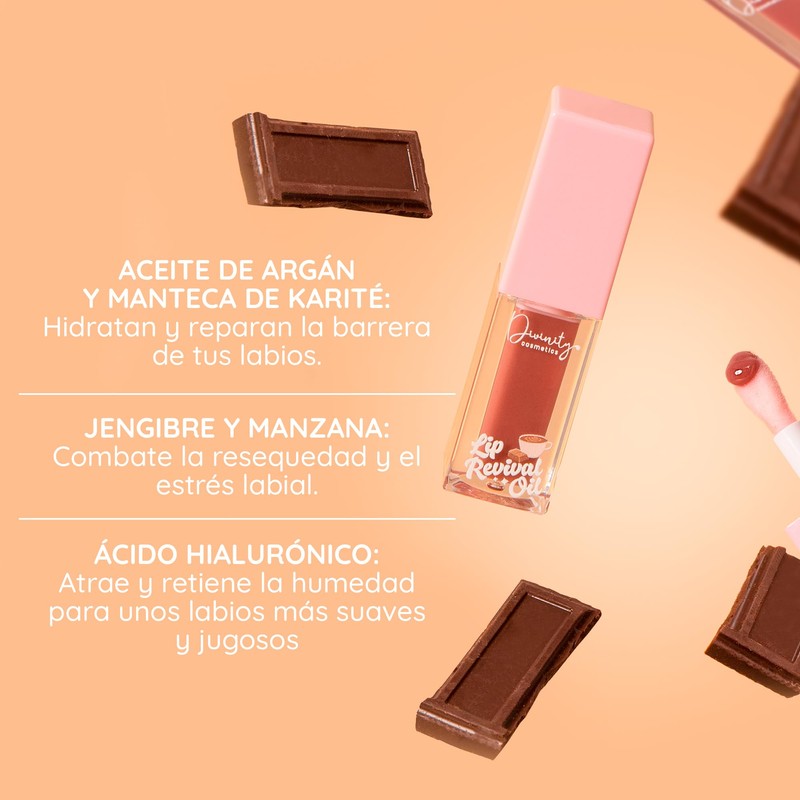 Divinity Cosmetics Lip Revival Oil, Brillo Labial Hidratante con Ácido